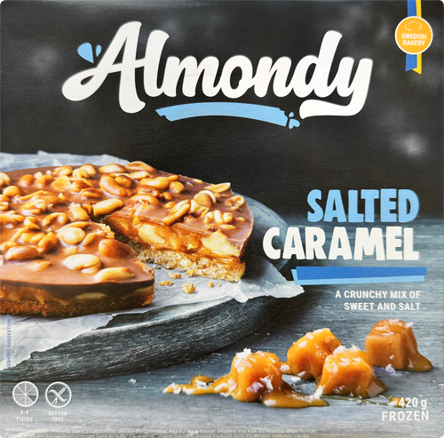 Торт замороженный ALMONDY с соленой карамелью и арахисом, 420г, изображение