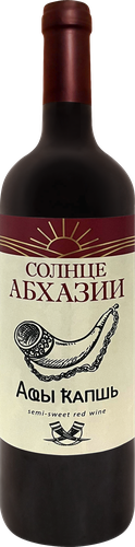 Вино СОЛНЦЕ АБХАЗИИ красное полусладкое, 0.75л, детальное фото