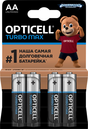 Батарейки OPTICELL Turbo Max AA, 4шт, фотография