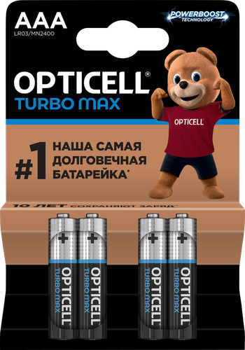 Батарейки OPTICELL Turbo Max AAA, 4шт, картинка