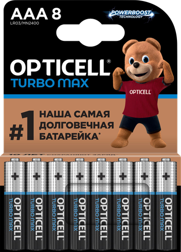 Батарейки OPTICELL Turbo Max AAA, 8шт, фото