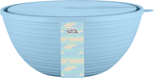 Салатник SUGAR&SPICE Cardamom,&nbsp;с&nbsp;крышкой,&nbsp;голубой, 4.1л, Арт. SE4005_Л/ГЛБ, фото