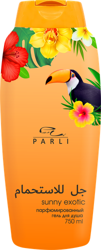Гель для душа PARLI COSMETICS Exotic Sunny, 750мл, крупный план
