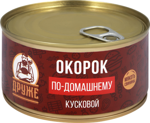 Окорок ДРУЖЕ По-домашнему, кусковой, 325г, фотография