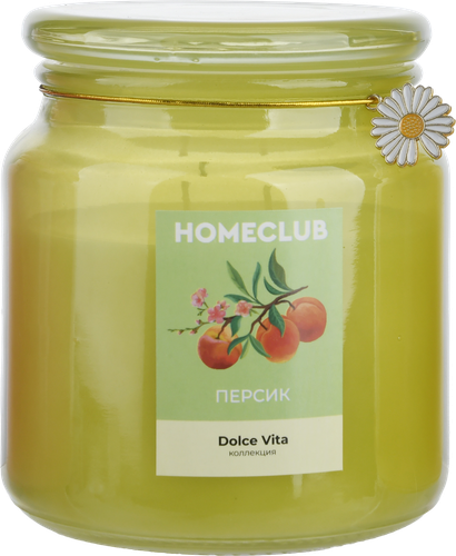 Свеча HOMECLUB Dolce vita, 10х11см, стекло, Арт. OC123, изображение