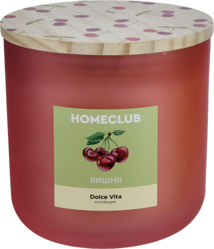 Свеча HOMECLUB Dolce vita, 10х10см, керамика, дерево, Арт. OC456, картинка