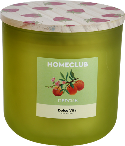 Свеча HOMECLUB Dolce vita, 10х10см, керамика, дерево, Арт. OC456, вид