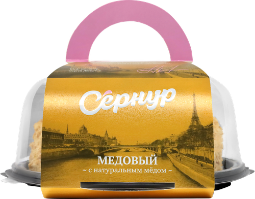 Торт бисквитно-кремовый СЗ СЕРНУРСКИЙ Медовый, 600г, изображение