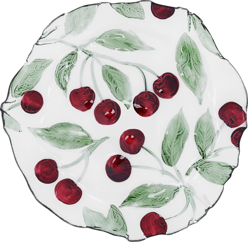 Тарелка сервировочная HOMECLUB Cherry 21см, стекло, Арт. HG124, изображение