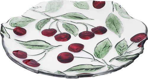 Тарелка сервировочная HOMECLUB Cherry 21см, стекло, Арт. HG124, вид