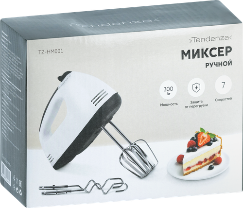 Миксер ручной TENDENZA 300Вт, 7 скоростей, 1500 об/мин, Арт. TZ-HM001, вид