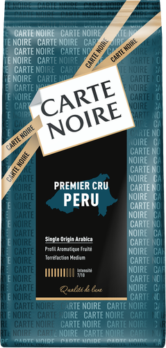 Кофе зерновой CARTE NOIRE Премьер Крю Перу натуральный жареный, 800г, крупный план