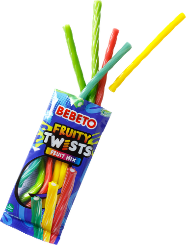 Мармелад жевательный BEBETO Filled & twist mix fruit со вкусом тутти-фрутти, 160г, изображение