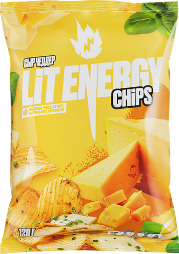 Чипсы картофельные LIT ENERGY Чеддер, 120г, картинка