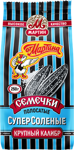 Семечки подсолнечника ОТ МАРТИНА Премиум, полосатые суперсоленые, 250г, фотография