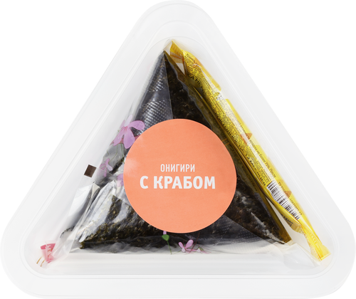 Онигири с крабовым мясом РЕСТО ШИК, 120г, вид