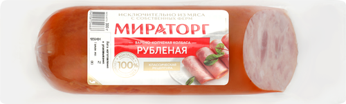 Колбаса копчено-вареная МИРАТОРГ Рубленая, 300г, изображение