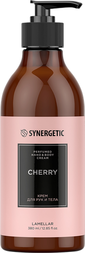 Крем для рук и тела SYNERGETIC Вишня, 380мл, изображение