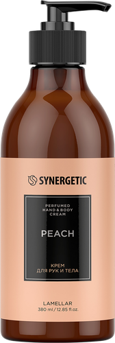 Крем для рук и тела SYNERGETIC Персик, 380мл, картинка