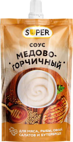 Соус майонезный SUPER Медово-горчичный, 200мл, детальное фото