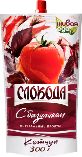 Кетчуп СЛОБОДА С базиликом, 300г, детальное фото