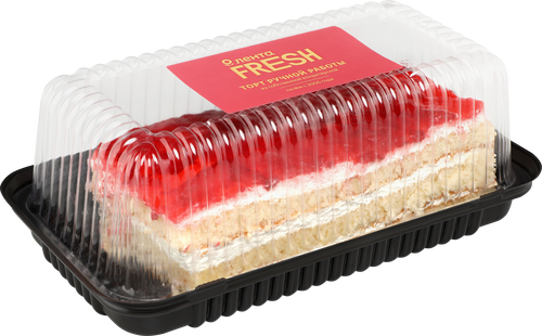 Торт йогуртовый Клубника ЛЕНТА FRESH, весовой, крупный план