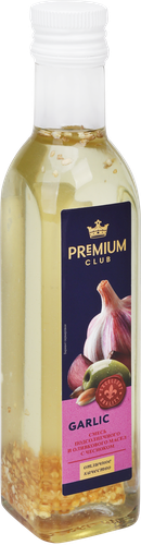 Масло-смесь PREMIUM CLUB оливковое и подсолнечное с чесноком, 250мл, крупный план