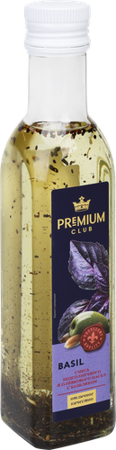 Масло-смесь PREMIUM CLUB оливковое и подсолнечное с базиликом, 250мл, картинка