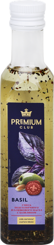 Масло-смесь PREMIUM CLUB оливковое и подсолнечное с базиликом, 250мл, картинка