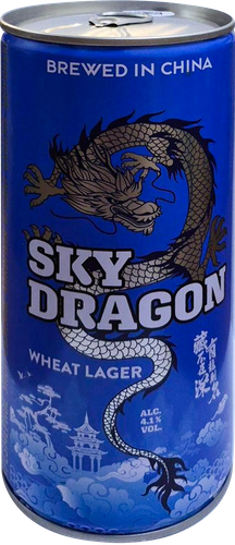 Пиво светлое SKY DRAGON Wheat lager нефильтрованное пастеризованное неосветленное 4,1%, 1л, фото