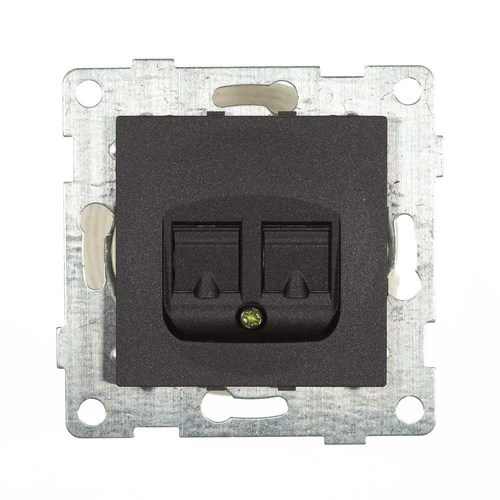 Розетка RJ-45 1 пост GUSI ELECTRIC BRAVO графит, картинка