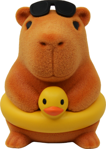 Игрушка ЛЕНТА Капибарчик, флоковая, вид