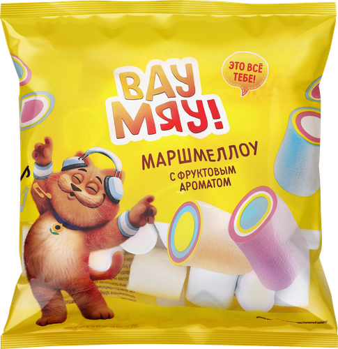 Маршмеллоу ВАУ МЯУ! с фруктовым ароматом, 90г, вид