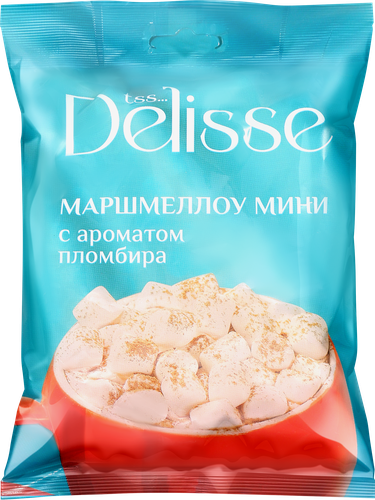 Маршмеллоу DELISSE с ароматом пломбира, 70г, детальное фото