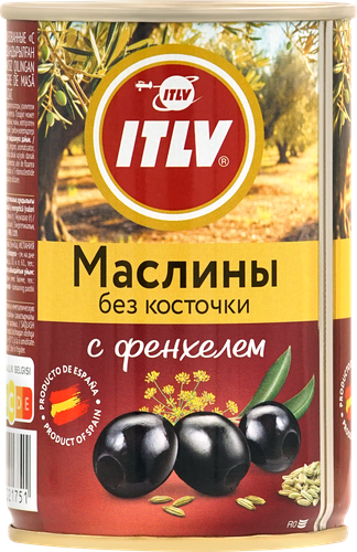 Маслины ITLV с фенхелем, 314мл, картинка