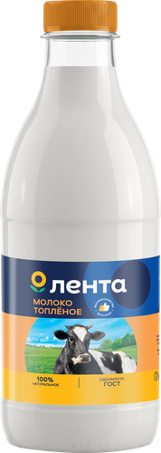 Молоко пастеризованное топленое ЛЕНТА 3,2%, без змж, 400мл, фото