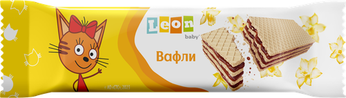 Вафли LEON BABY Три Кота, 27г, вид