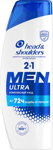 Шампунь-бальзам-ополаскиватель HEAD&SHOULDERS 2в1 Комплексный уход, против перхоти, 360мл, вид