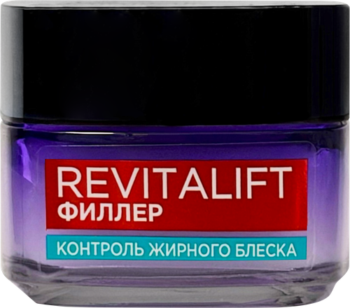 Крем-гель для лица L'OREAL Paris Revitalift гиалуроновый Филлер Контроль жирного блеска, 50мл, крупный план