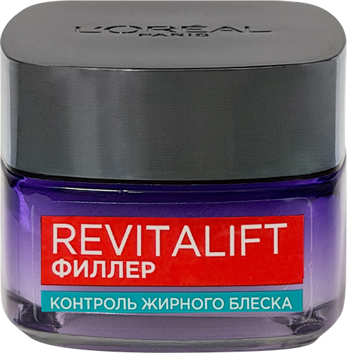 Крем-гель для лица L'OREAL Paris Revitalift гиалуроновый Филлер Контроль жирного блеска, 50мл, детальное фото
