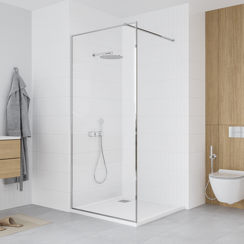 Душевая перегородка Walk in Leo Chrom 80х195, 6мм, фотография