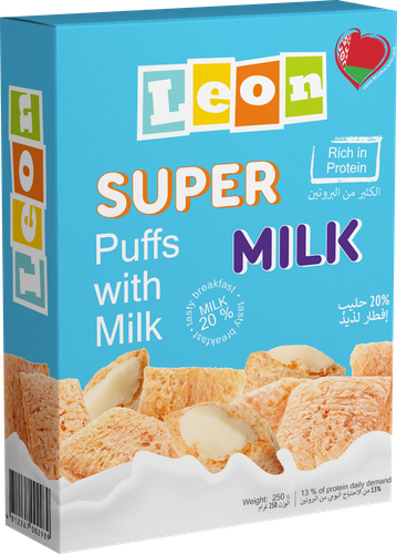 Готовый завтрак LEON BABY Leon, подушечки с молоком, 250г, детальное фото