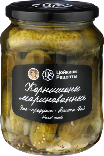 Корнишоны маринованные ЦОЙКИНЫ РЕЦЕПТЫ, 610г, фото