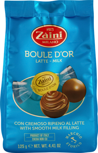 Конфеты шоколадные ZAINI Boule d'or из молочного шоколада, 125г, фото