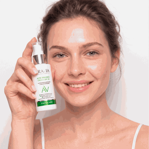 Крем для лица ARAVIA LABORATORIES Acne balance успокаивающий с ниацинамидом SPF20, 100мл, детальное фото