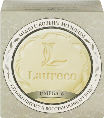 Мыло туалетное LAURECO Премиум с Omega 6 и козьим молоком, 100г, вид
