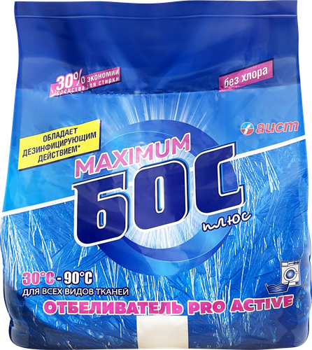 Отбеливатель БОС Плюс Maximum кислородосодержащий для всех видов тканей, 1,5кг, изображение