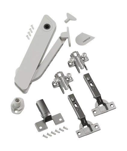 Комплект под/мех. Hafele FreeFlap H1.5 с петлями Hettich Intermat 9943,уг. откр. 110° Silent System, вид