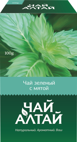 Чай зеленый ЧАЙ АЛТАЙ с мятой, 100г, фото