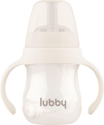 Поильник-непроливайка LUBBY 180мл с силиконовой трубочкой с утяжелителем, с ручками, с 6 месяцев, Арт. 35111, вид